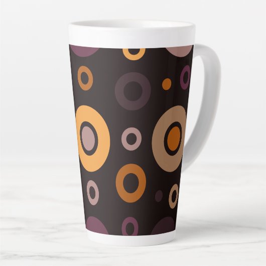 Midden-euwse moderne herfst geometrisch latte mok (Rechterhoek)