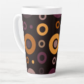 Midden-euwse moderne herfst geometrisch latte mok (Linkerhoek)
