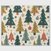 Midden-euwse moderne kerst cadeaupapier (Vlak)
