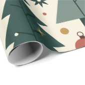 Midden-euwse moderne kerst cadeaupapier (Rol Hoek)