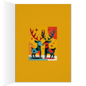 Midden-euwse moderne kitsch kerst rendieren (Binnen (Rechts))