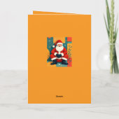 Midden-euwse moderne kitscherige Kerstman Kaart (Achterkant)
