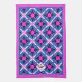 Midden-euwse moderne levendige kleuren thee theedoek (Verticaal)