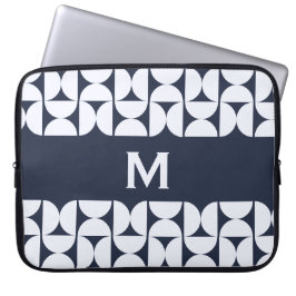 Midden-euwse moderne marine geometrische laptophoe laptop sleeve
