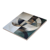Midden-euwse moderne neutrale gouden geometrische tegeltje (Zijkant)