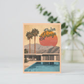 Midden-euwse moderne paradijs: Palm Springs Briefkaart (Staand voorkant)