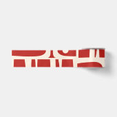 Midden-euwse moderne Piquet-retrostructuur rood Satijnen Lint (Voorkant)