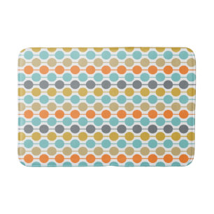 Midden-euwse moderne retro geometrische cirkelpatr badmat