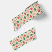 Midden-euwse moderne retro kerst-steruitbarstingen grosgrain lint (Achterkant)