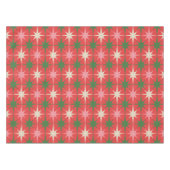 Midden-euwse moderne retro kerst-steruitbarstingen tafelkleed (Voorkant (Horizontaal))