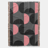 Midden-euwse moderne roze zwart en grijs deken (Voorkant Verticaal)