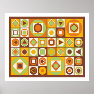 Midden-euwse moderne stijl 11 poster
