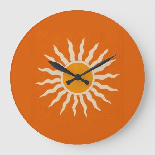 Midden-euwse moderne terracotta zonneklaar klok (Voorkant)