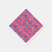 Midden-euwse moderne vierkante spiralen - rood mul servetten (Hoek)