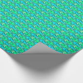 Midden-euwse moderne vis, jade groen cadeaupapier (Hoek)