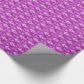 Midden-euwse moderne vis, orchidee en fuchsia cadeaupapier (Hoek)