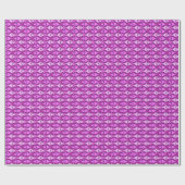 Midden-euwse moderne vis, orchidee en fuchsia cadeaupapier (Vlak)