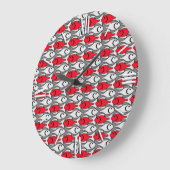 Midden-euwse moderne vis, rood en grijs grote klok (Hoek)