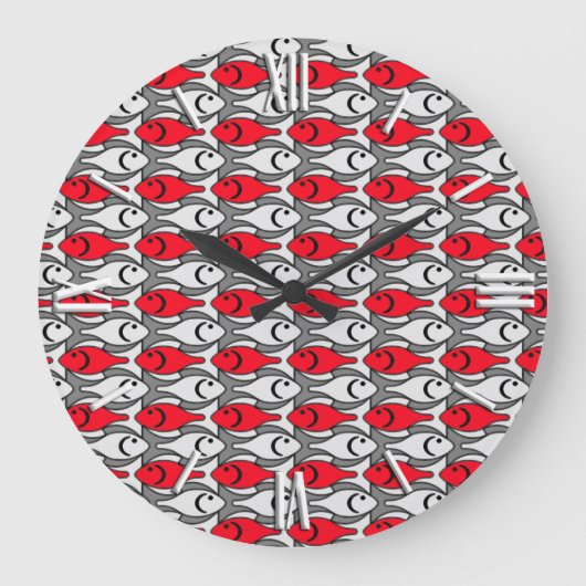 Midden-euwse moderne vis, rood en grijs grote klok (Voorkant)