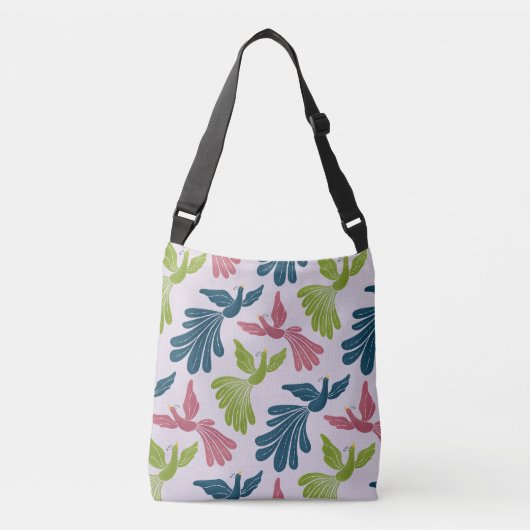 Midden-euwse moderne vuurvogels crossbody tas (Voorkant)