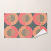Midden-euwse moderne zalm en olijf bad handdoek (Handdoek)
