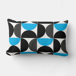 Midden-euwse moderne zwart blauw en grijs kussen