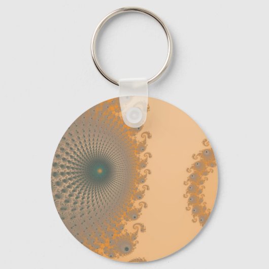Midden Gouden Spirole Sleutelhanger (Voorkant)