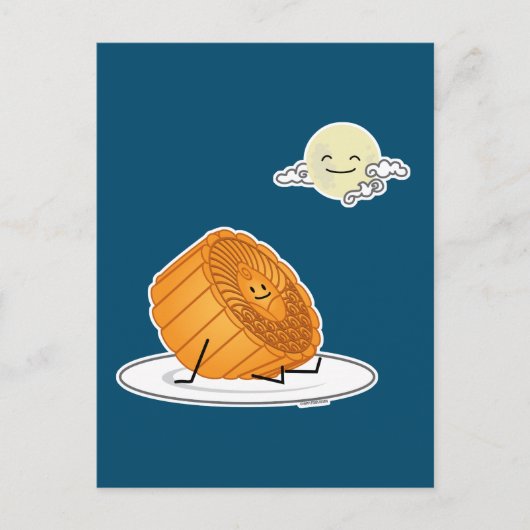 Midden-herfst festival Moon cake lunar mooncakes v Briefkaart (Voorkant)