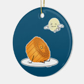 Midden-herfst festival Moon cake lunar mooncakes v Keramisch Ornament (Links)