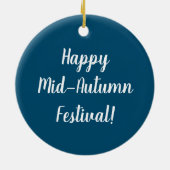 Midden-herfst festival Moon cake lunar mooncakes v Keramisch Ornament (Achterkant)