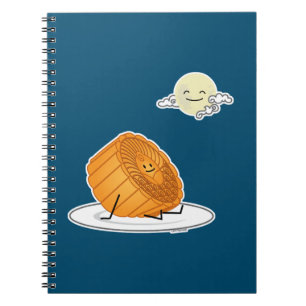 Midden-herfst festival Moon cake lunar mooncakes v Notitieboek