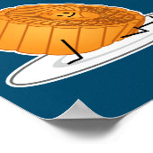 Midden-herfst festival Moon cake lunar mooncakes v Poster (Hoek)