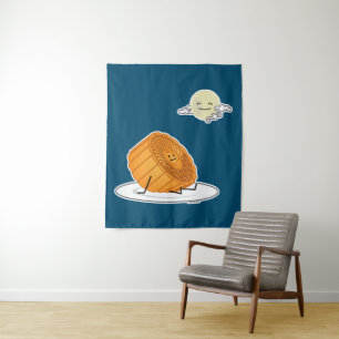 Midden-herfst festival Moon cake lunar mooncakes v Wandkleed