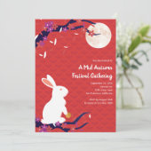 Midden herfst Rode Uitnodiging (Staand voorkant)