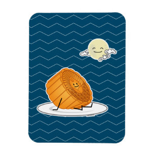 Midden-herfst van het festival van Moon cake lunar Magneet