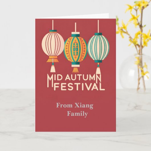 Midden-herfstfestival Kaart (Gele Bloem)