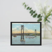 Midden-Hudson Bridge, Poughkeepsie 1930  Briefkaart (Staand voorkant)