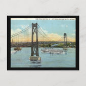 Midden-Hudson Bridge, Poughkeepsie 1930  Briefkaart (Voorkant)