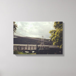 Midden-Hudson Bridge Small wraped Canvas Afdruk
