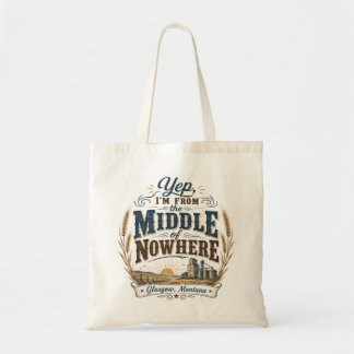 Midden in de Plek Glasgow Montana Landelijk Tote Bag
