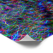 Midden in het bos neonlichten poster (Hoek)