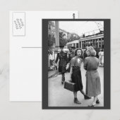 Midden in Moskou. 50s postkaart (Voorkant / Achterkant)