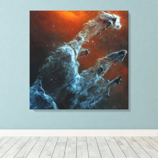 Midden-infrarood de pijlers van de schepping. canvas afdruk (Insitu (Houten vloer))