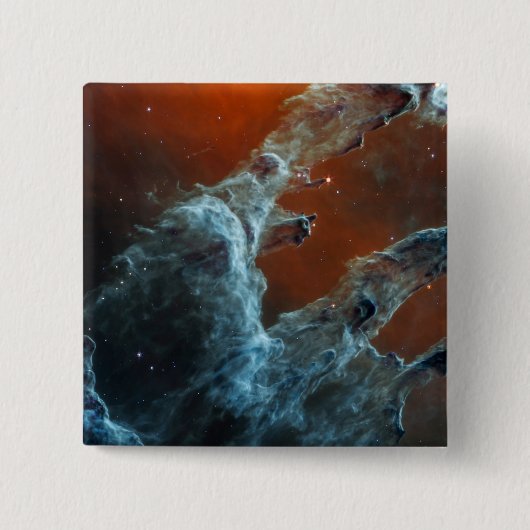 Midden-infrarood de pijlers van de schepping. vierkante button 5,1 cm (Voorkant)