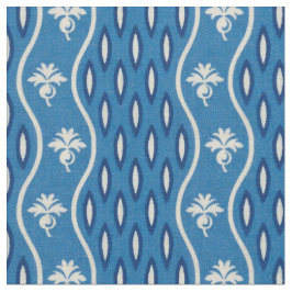 Midden jaren 1800 golvende streep, blauw stof
