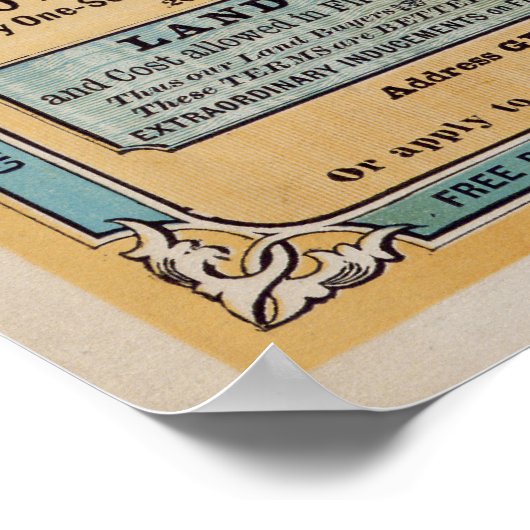 Midden jaren 1800: Poster vastgoed (Hoek)