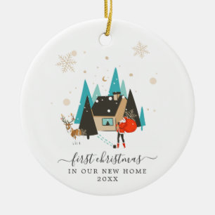 Midden jaren 50   Eerste kerst in het nieuwe huis Keramisch Ornament