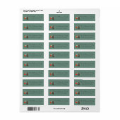 Midden-Jaren 50 Modern Kerst Retouradreslabel Etiket (Full Sheet)