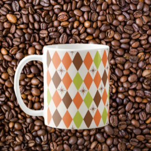 Midden-Jaren-Vibe – Geometrisch Chic Coffee Mug Koffiemok