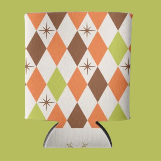 Midden-Jaren-Vibes – Retro Geometrisch Blikjeskoeler